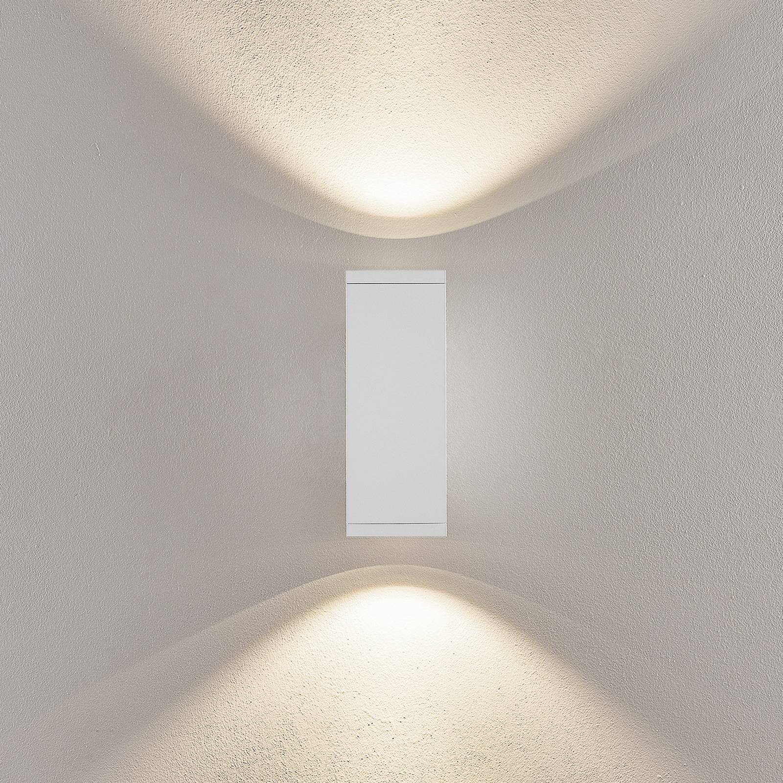 LED vonkajšie nástenné svietidlo ShoreLine Pro Square up/down, biela