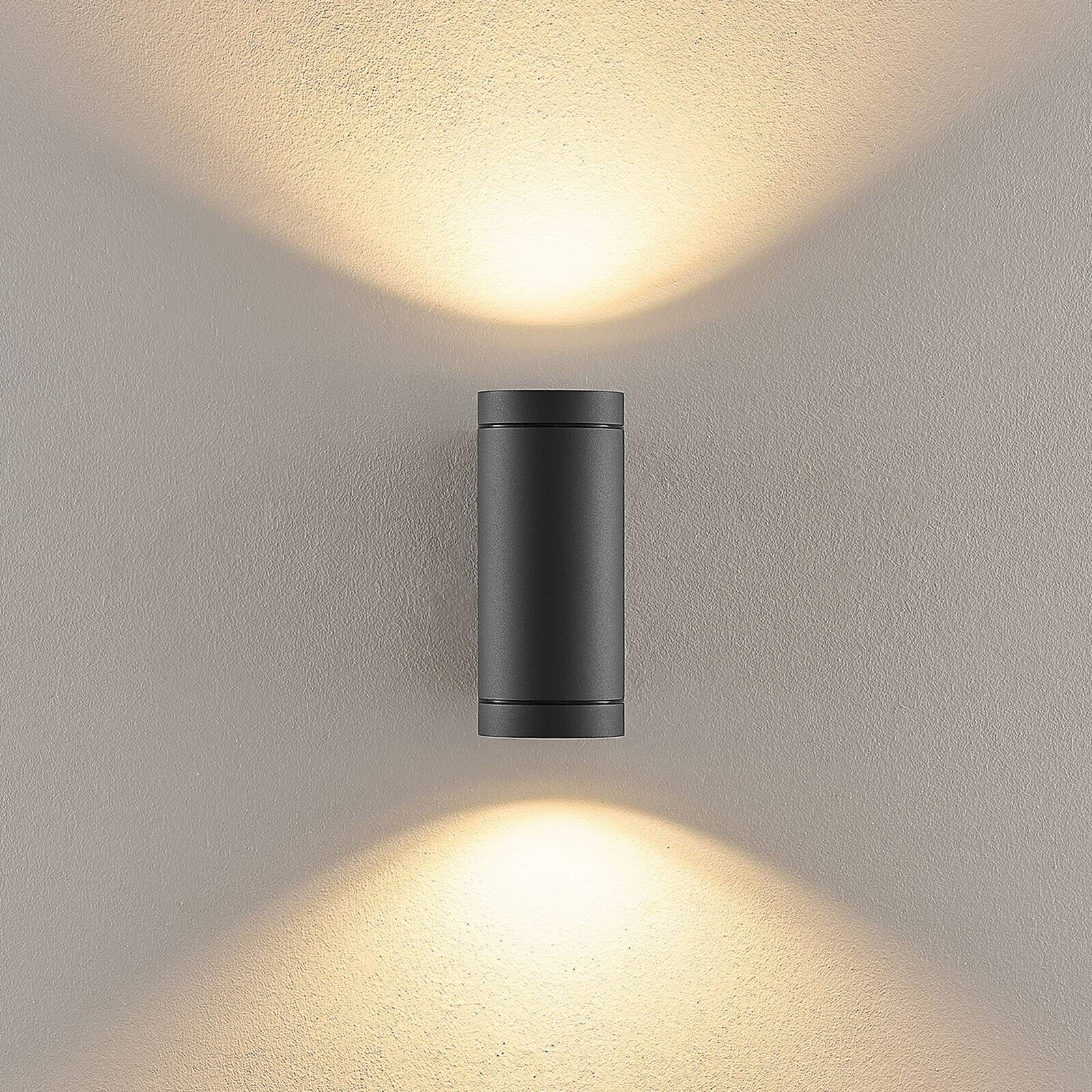 Vonkajšie nástenné svietidlo ShoreLine Pro Round up/down, tmavošedá, GU10