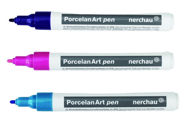 NERCHAU - Vypaľovacie fixky na porcelán (430306 - červená)