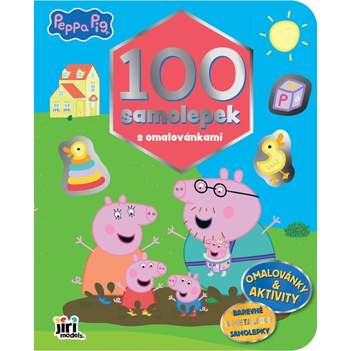 100 samolepiek s omaľovánkami Prasiatko Peppa