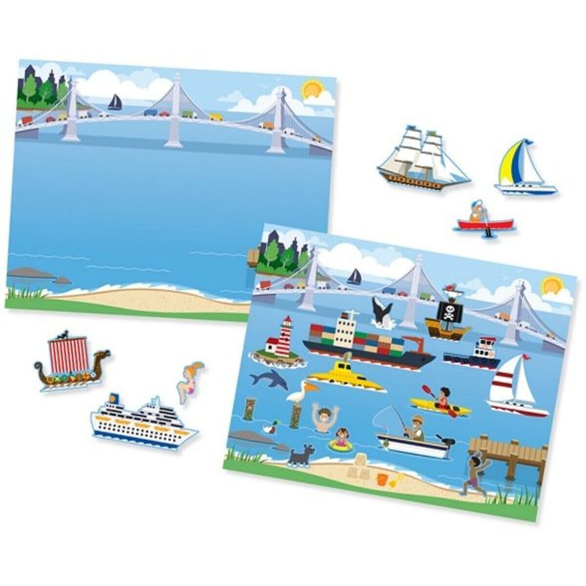 Melissa & Doug nálepky na opakované použitie s podložkou Oblékání