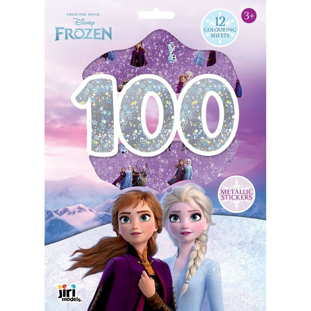 JIRI MODELS a.s. 100 metalických samolepiek s omaľovánkovými listami Ľadové kráľovstvo