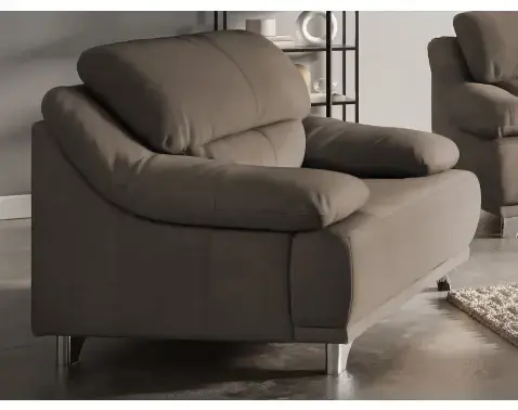 Kreslo Maranello, hnedo-béžová koža%