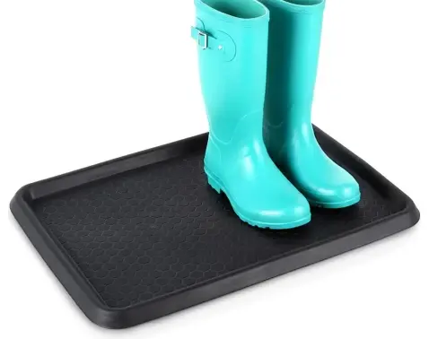 Odkvapkávač na topánky 60x40 cm, čierny%