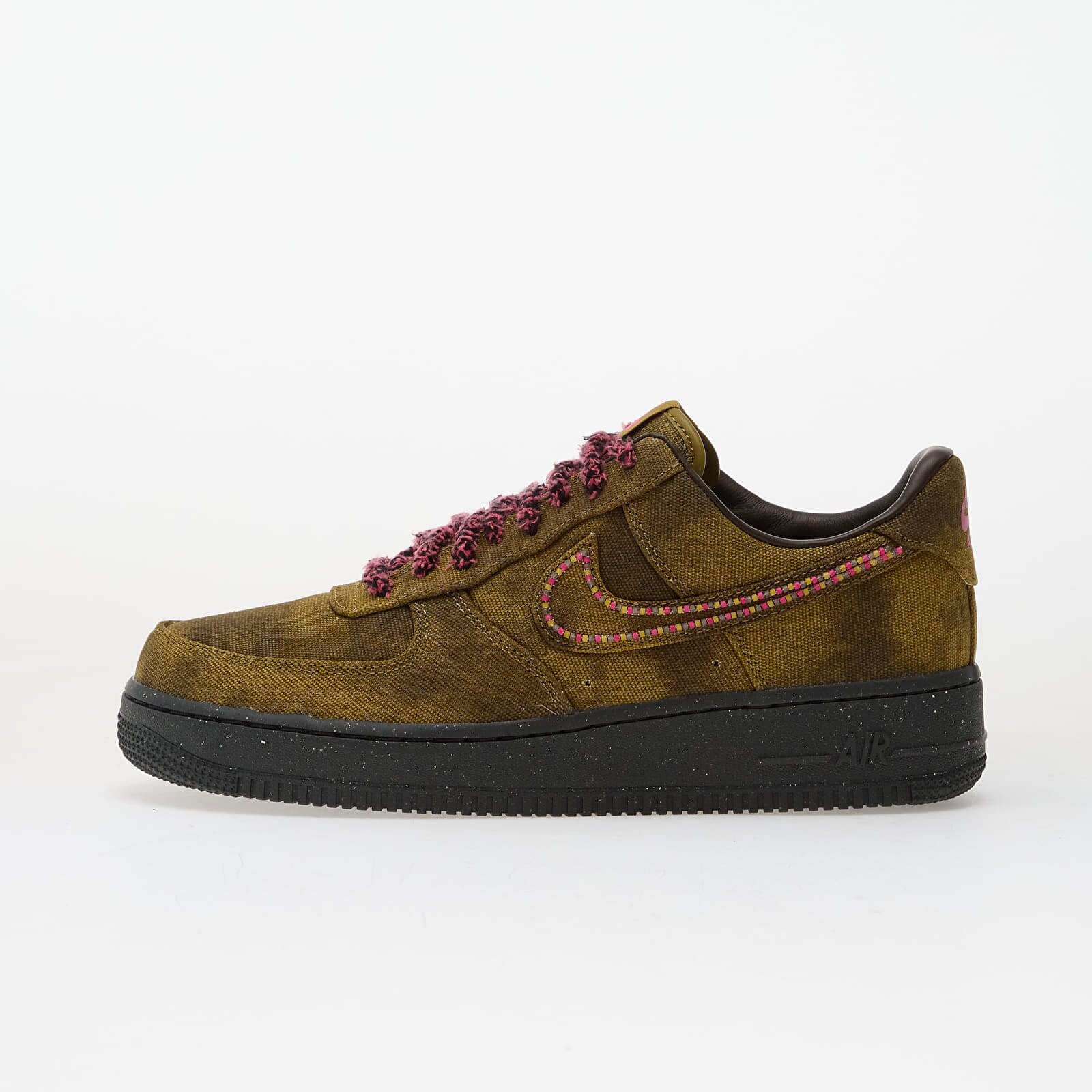 Tenisky Nike Air Force 1 Boucle Qs Desert Moss/ Fierce Pink-Midwest Gold EUR 37.5
