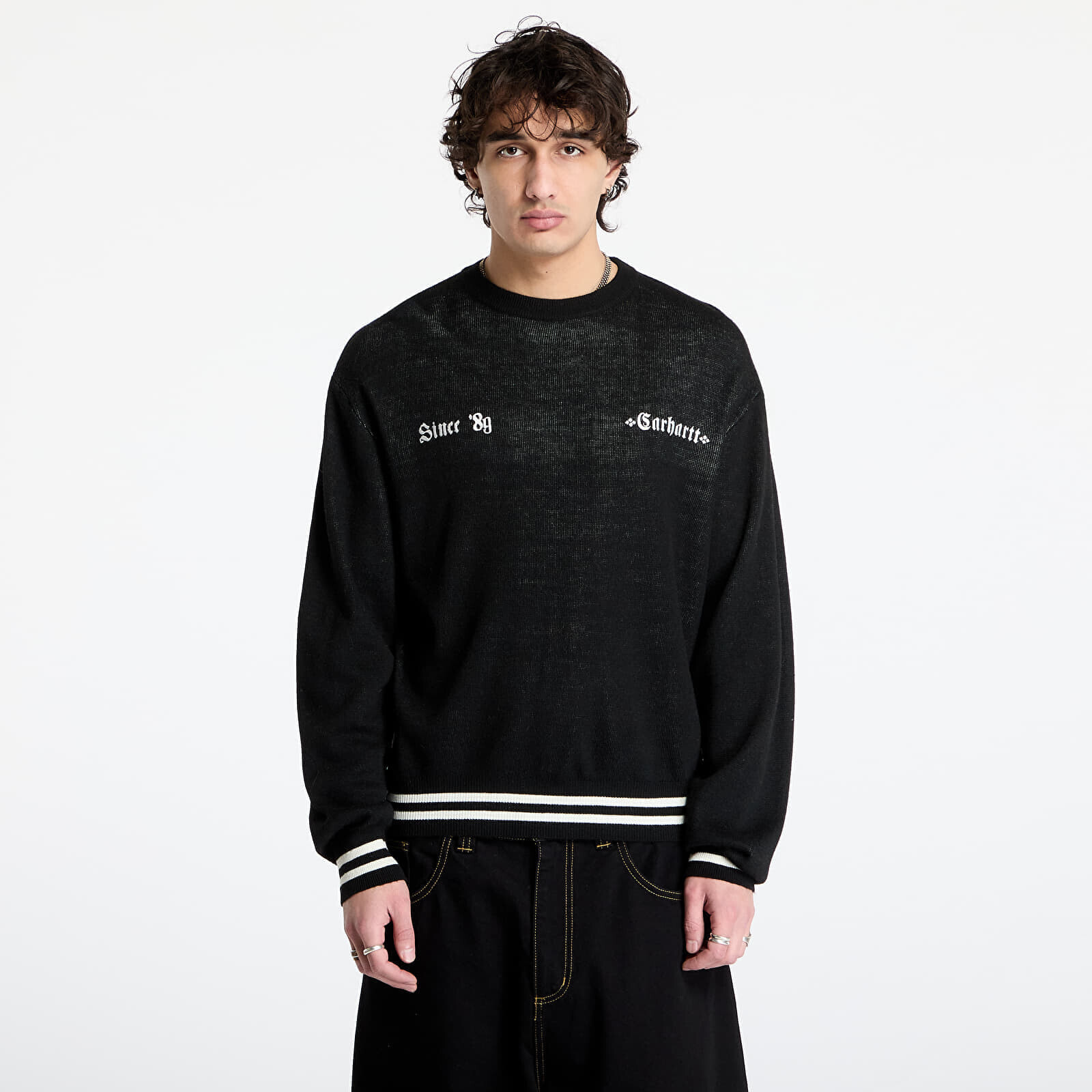 Sveter Carhartt WIP Greatest Hits Sweater UNISEX Black/ Wax XS