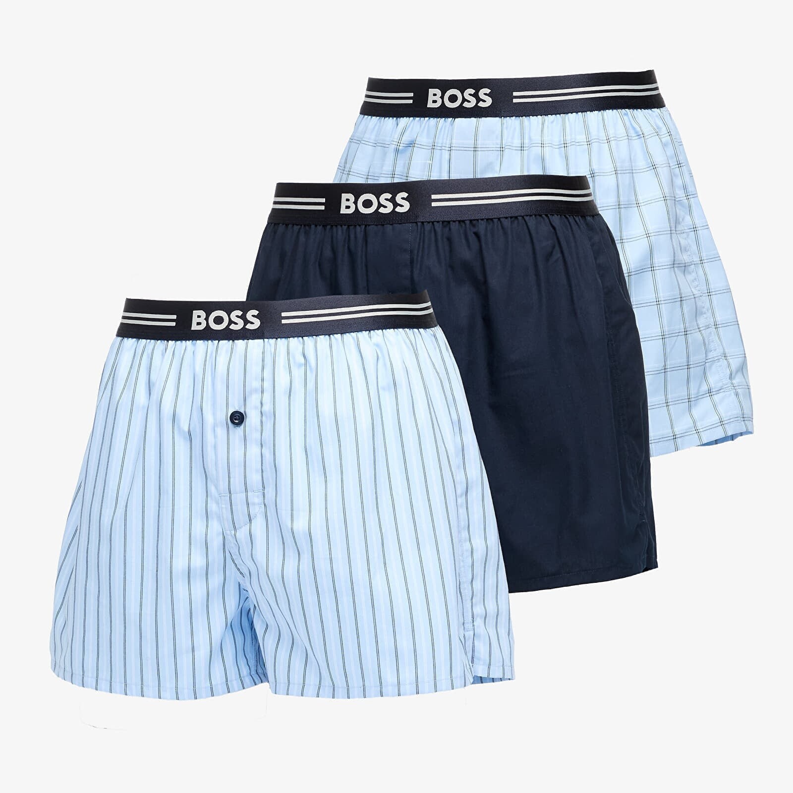 Boxerky Hugo Boss Woven Boxer 3-Pack Blue M