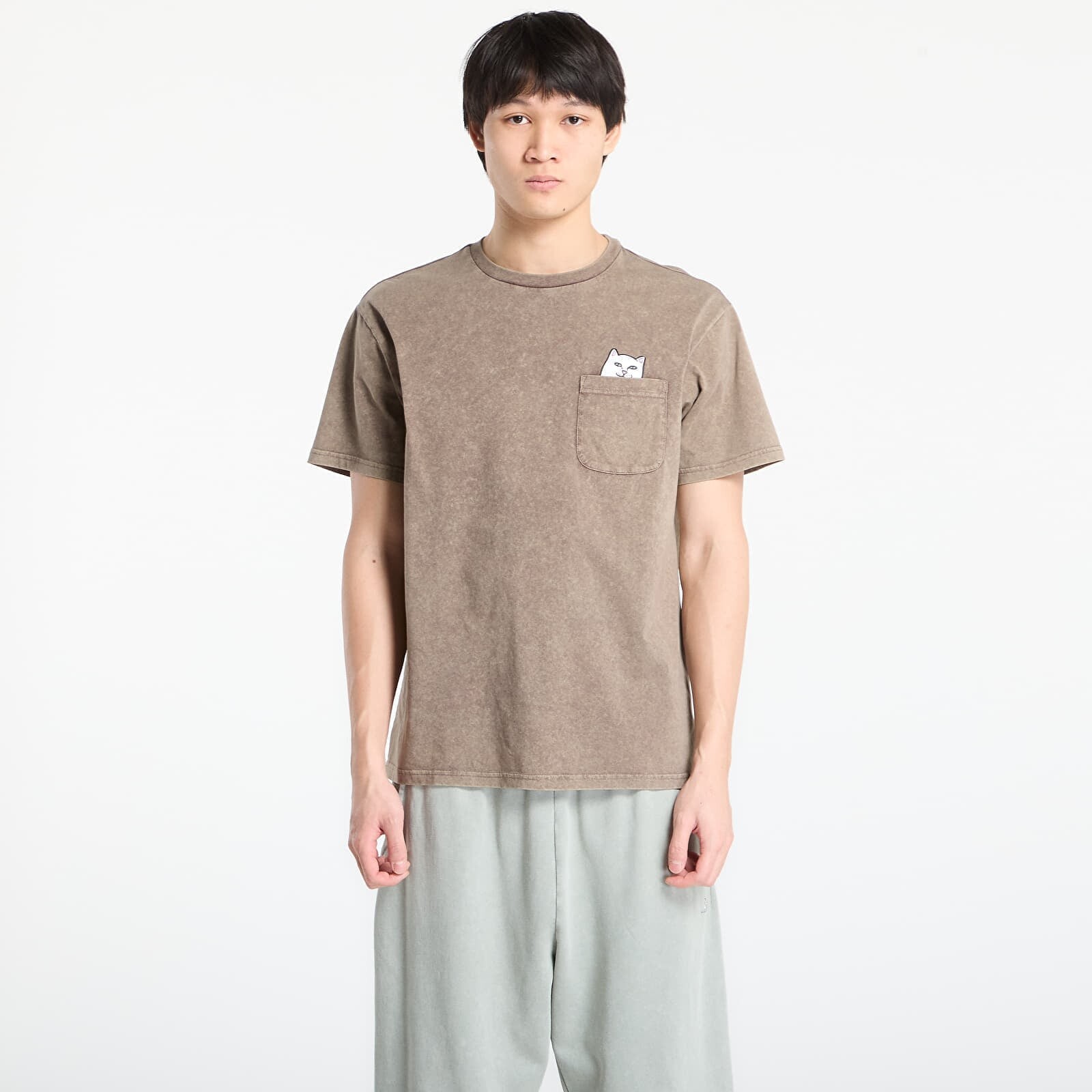 Tričko RIPNDIP Lord Nermal Pocket Tee Brown Vintage Wash S