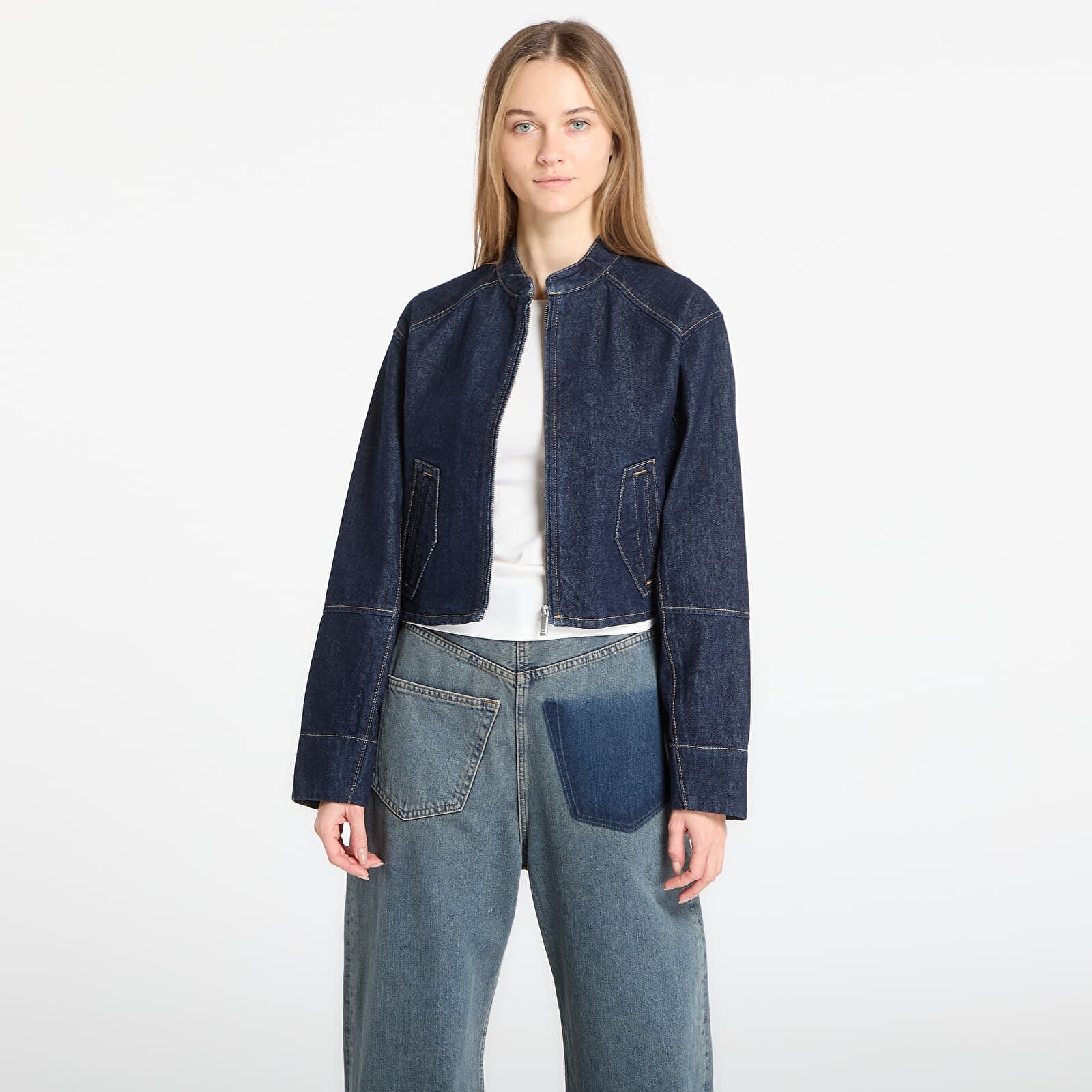 Bunda Calvin Klein Jeans Zip Denim Jacket Blue S