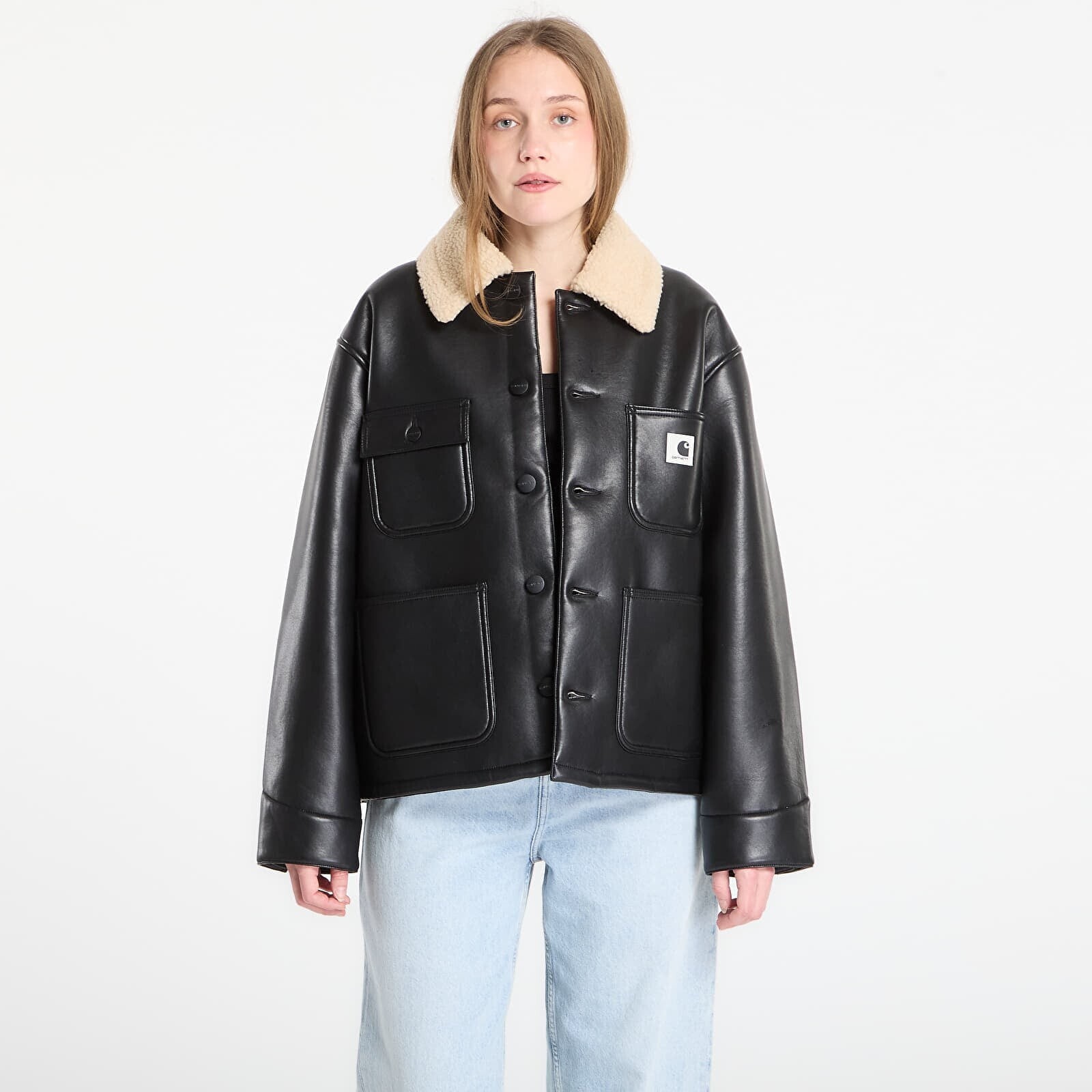 Bunda Carhartt WIP W' Shepton OG Michigan Coat Black/ Natural L