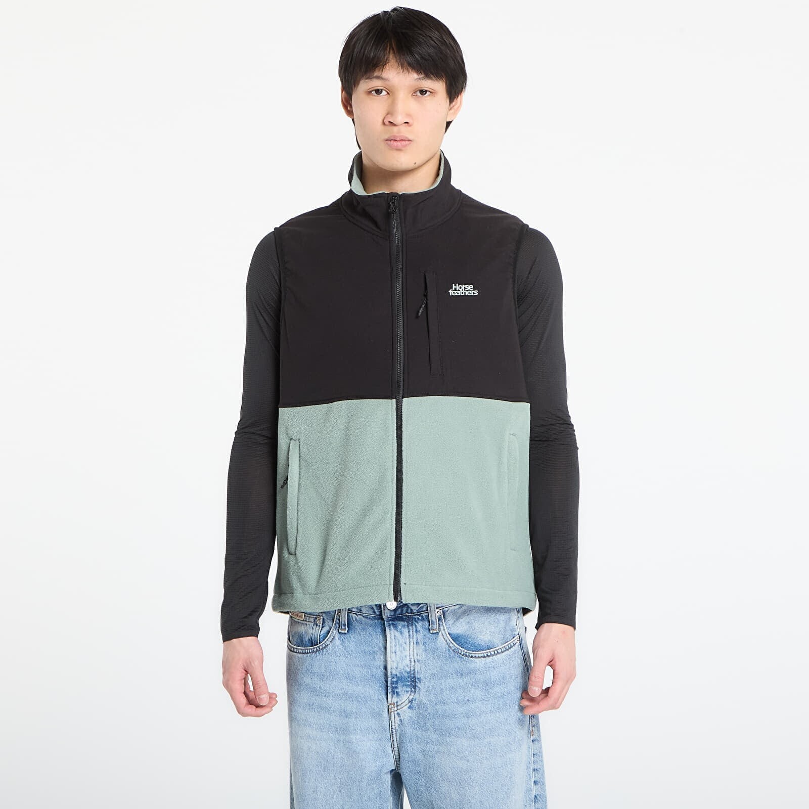 Vesta Horsefeathers Duval Fleece Vest Iceberg Green XL