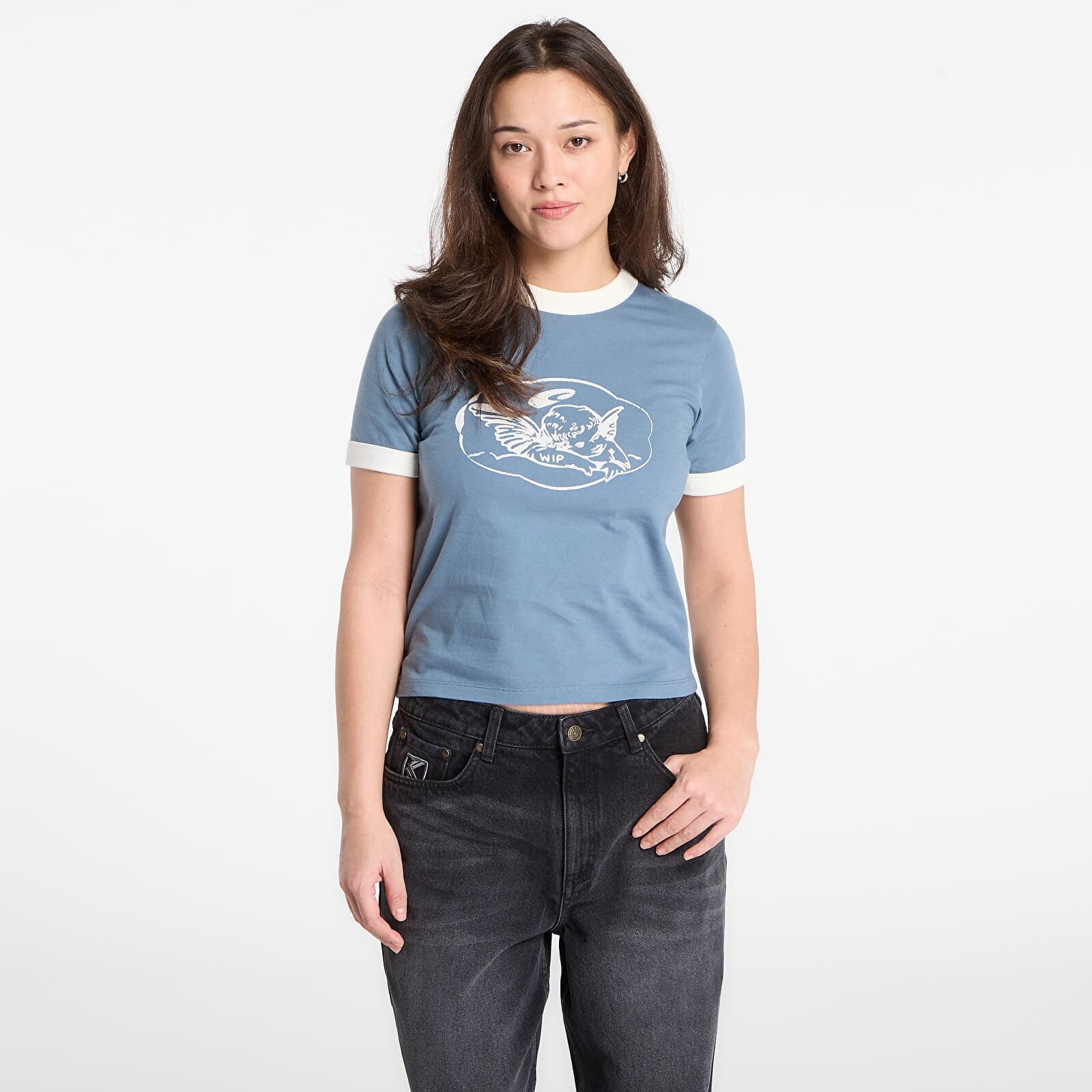 Tričko Carhartt WIP W' S/S Reminiscing Ringer T-Shirt Velvet Blue L