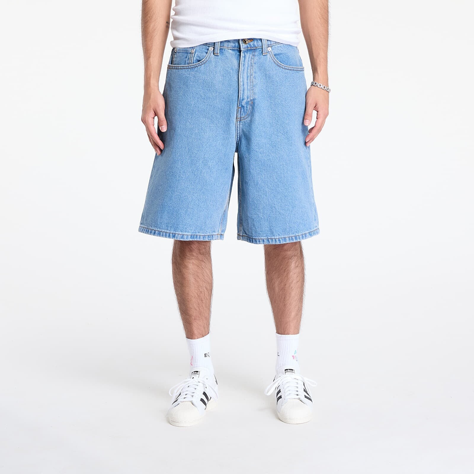 Šortky Vans Check-5 Baggy Denim Shorts Blue 33