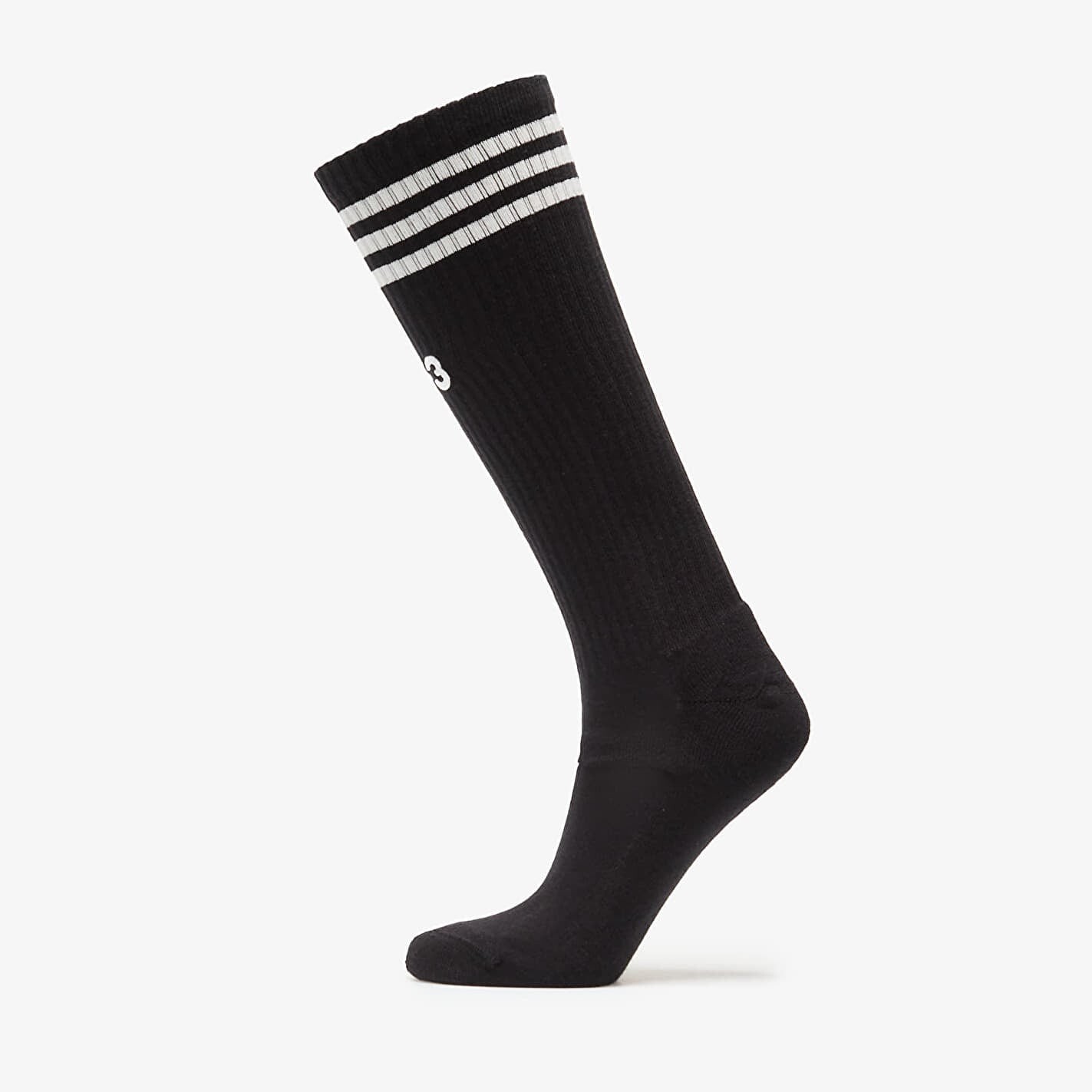 Ponožky Y-3 Stripes High Socks Black L