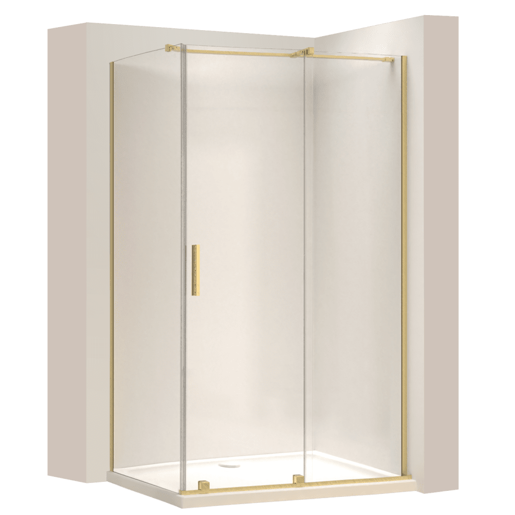 REA/S - Sprchová kabína Montana Gold Brush 100x80 KPL-K2507