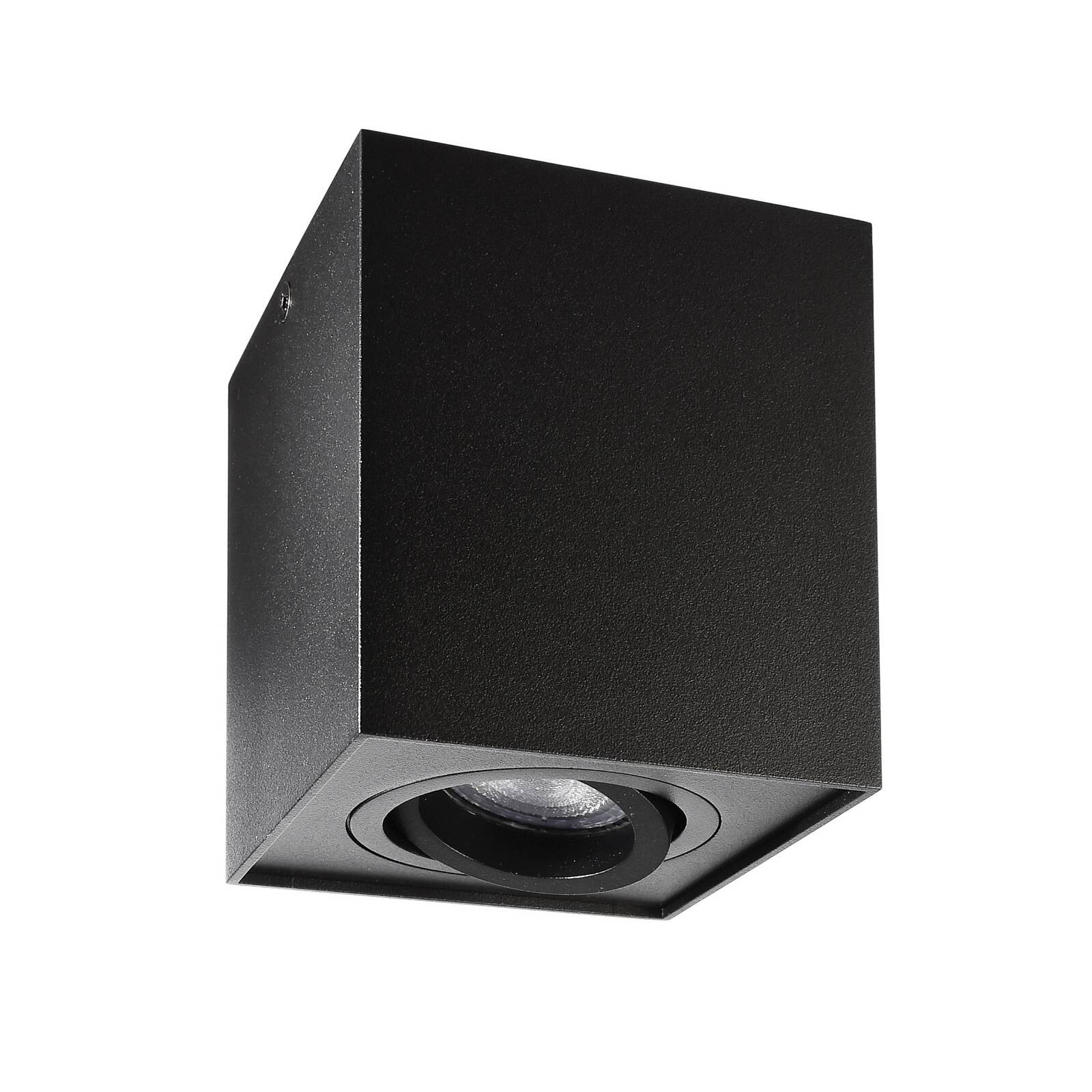 Stropné bodové svetlá Bengala hranatý, čierny, hliník, GU10, otočný