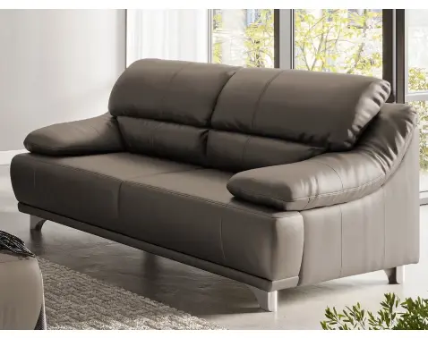 Dvojmiestna pohovka Maranello, hnedo-béžová koža%