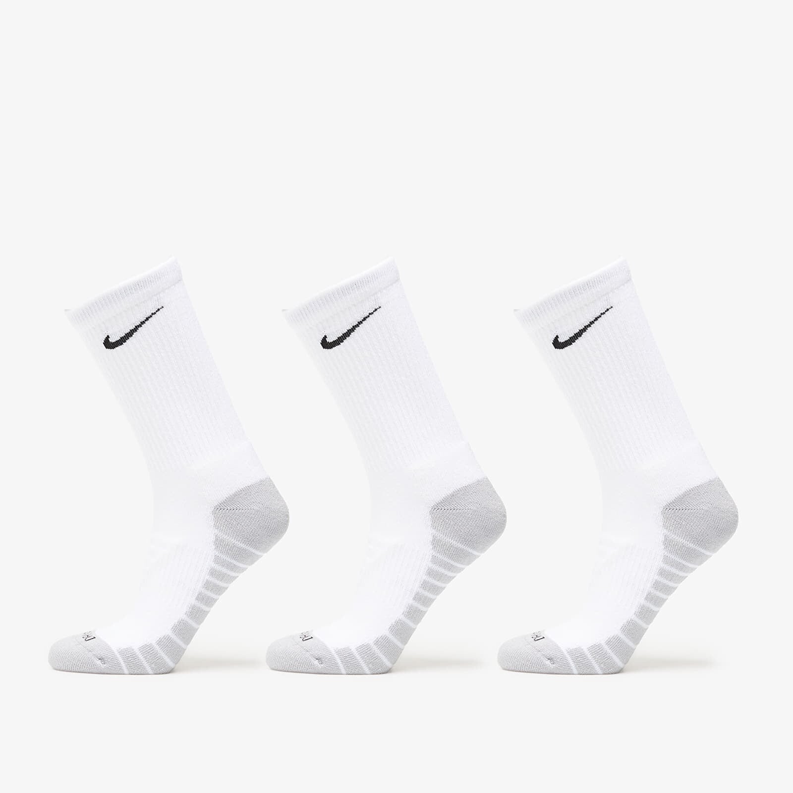 Ponožky Nike Everyday Max Cushioned Training Crew Socks 3-Pack White/ Wolf Grey/ Black L