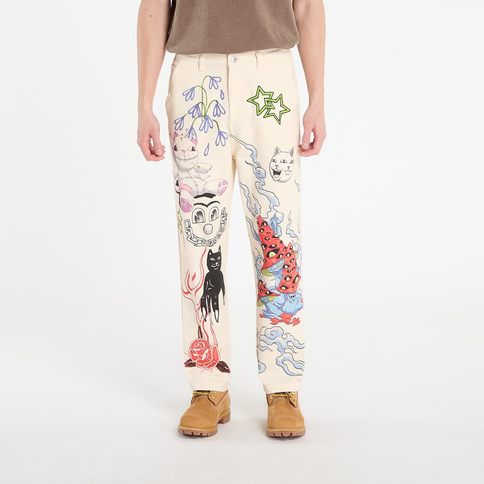 Kalhoty RIPNDIP Travis Pants Off White L