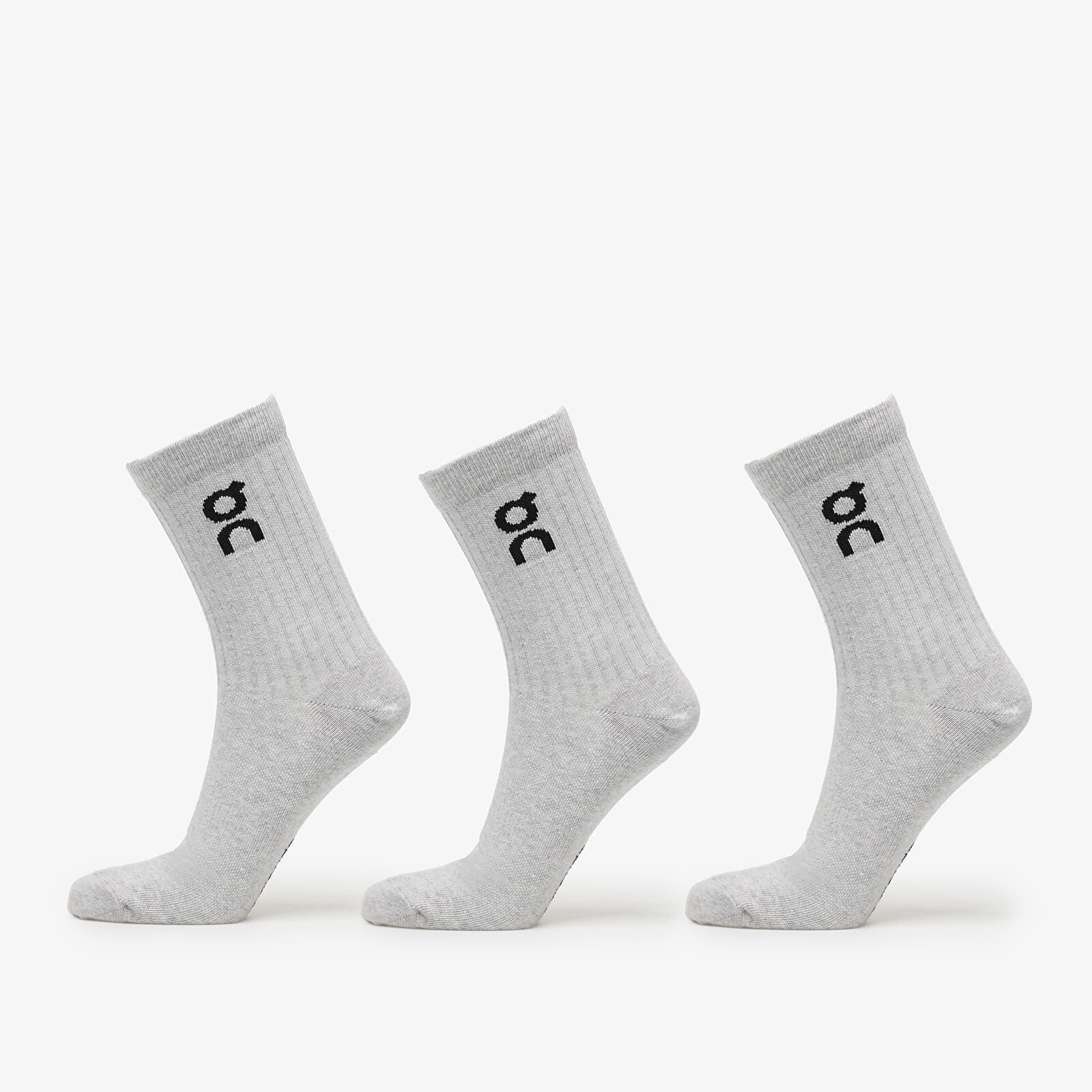 Ponožky On Logo Sock High 3-Pack Heather Gray L