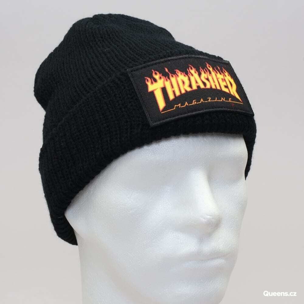 Čiapka Thrasher Flame Logo Beanie Black Universal