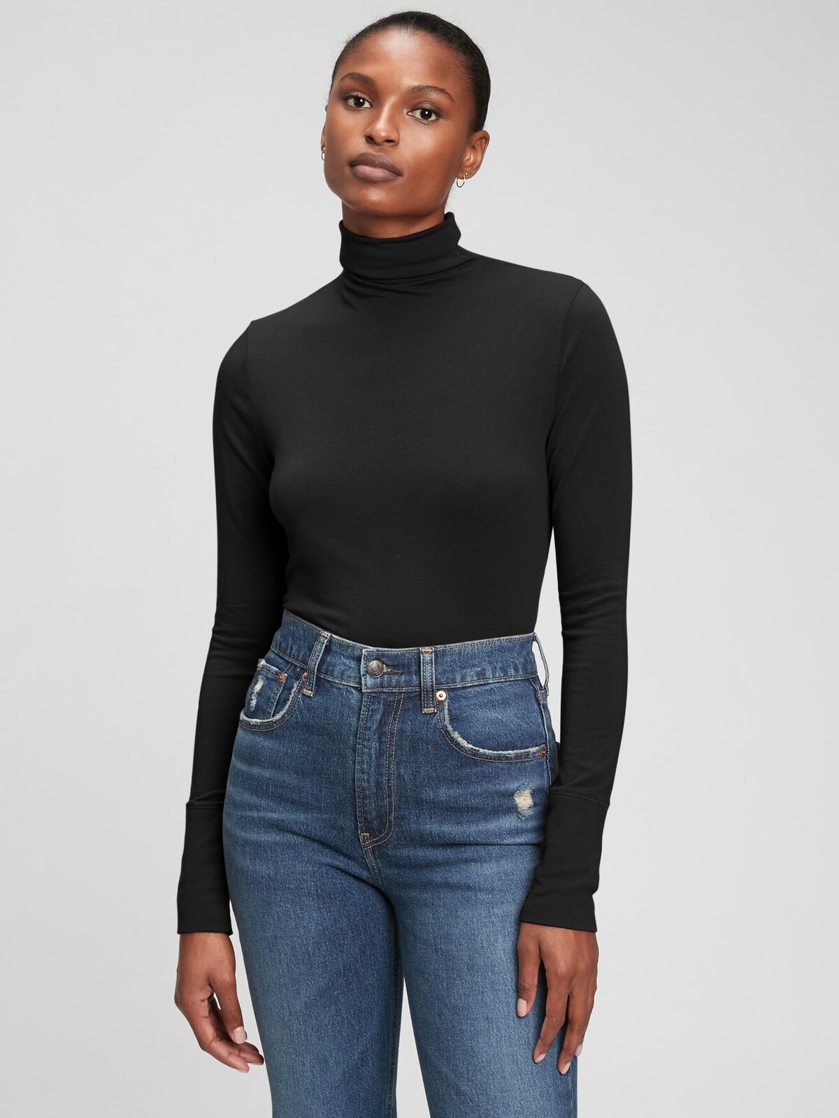 GAP T-shirt with turtleneck funnel - Women