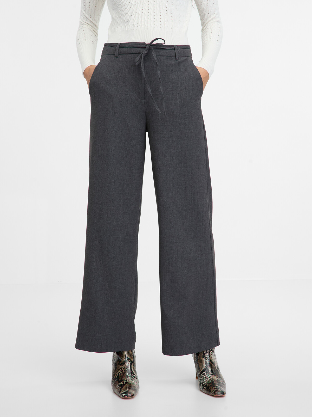Grey women's wide trousers ORSAY - Women's