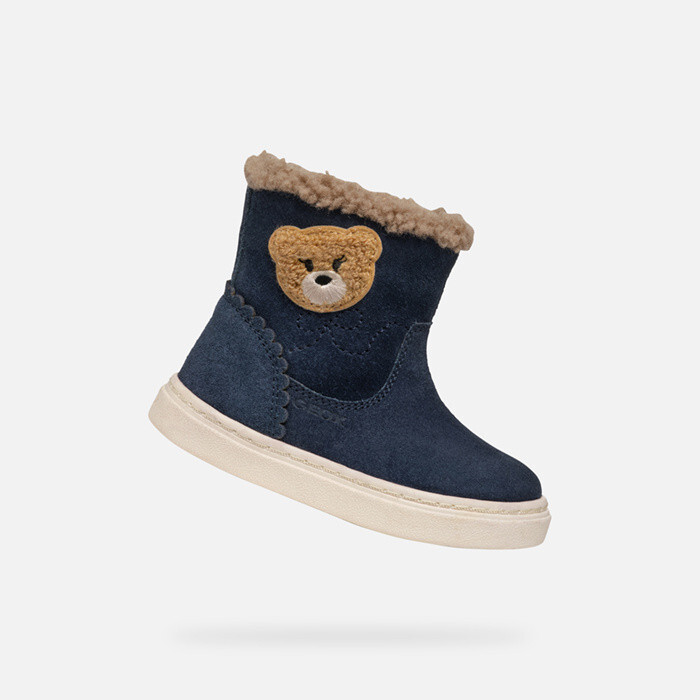 Dark Blue Girls Winter Boots Geox Nashik - Girls