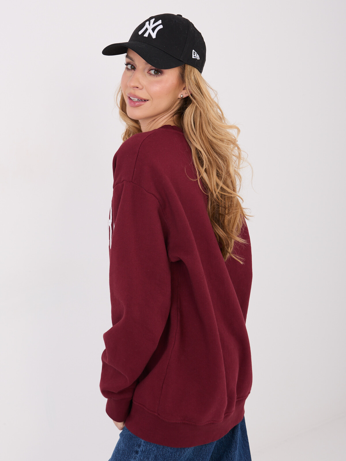 Bordová mikina New York