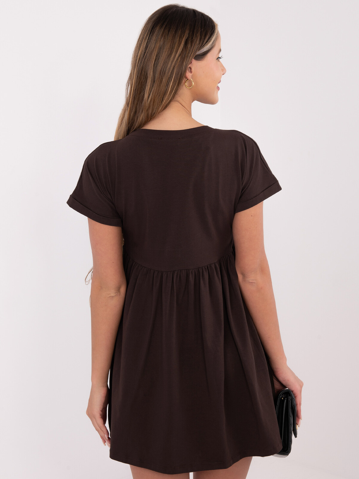 Tmavohnedé mini šaty