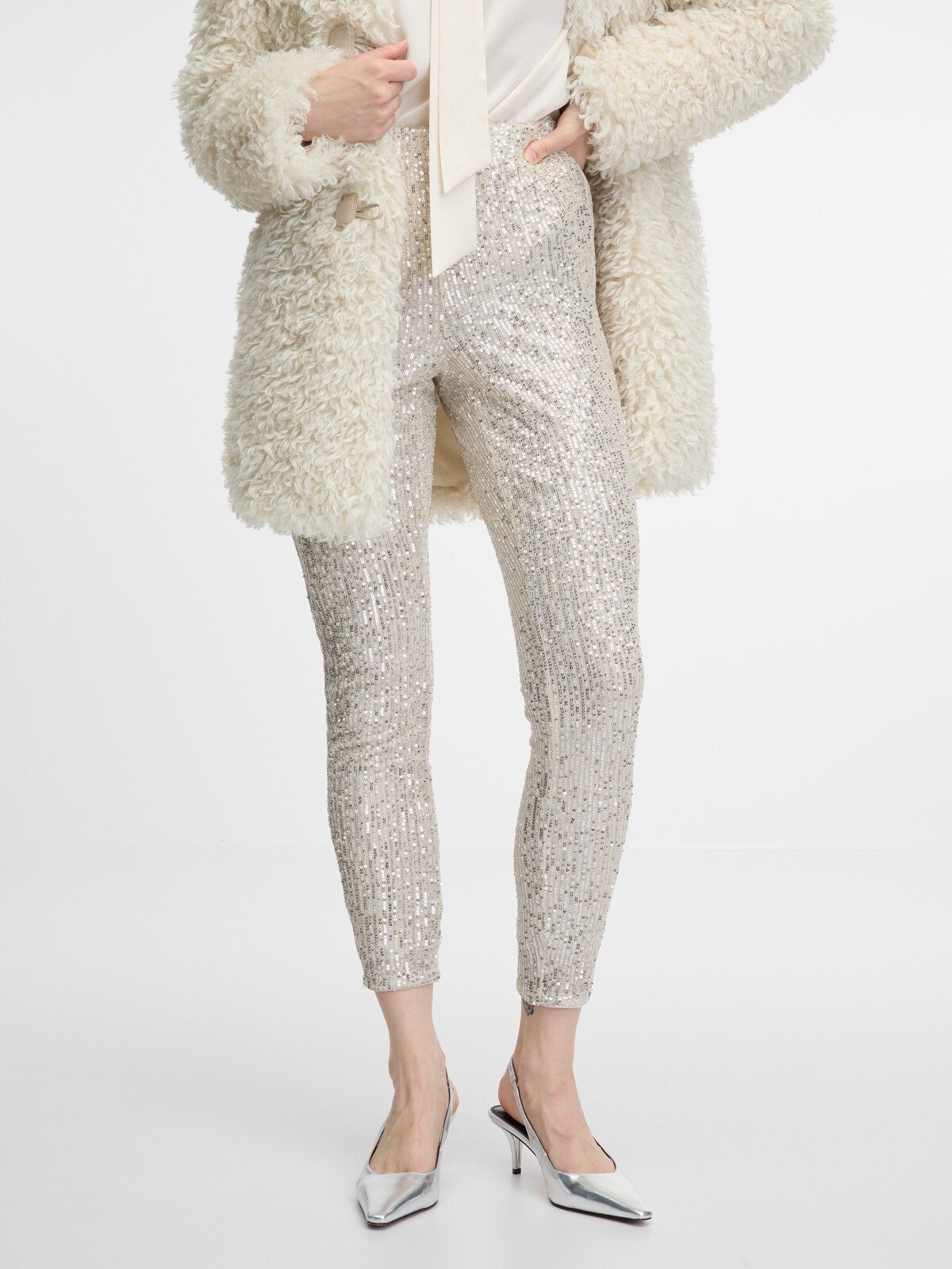 Krémové dámske legíny ORSAY