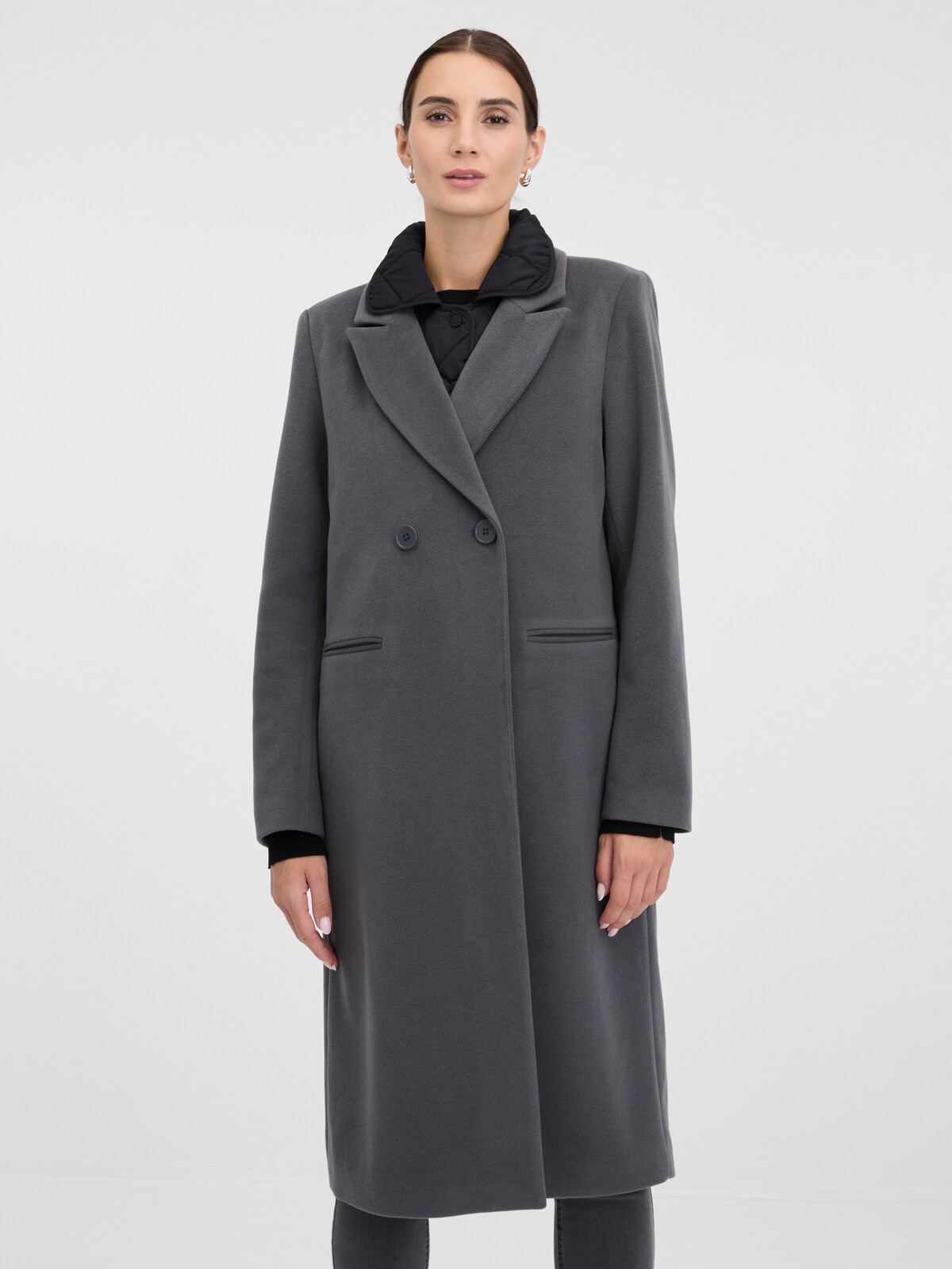 Šedý dámsky kabát ORSAY