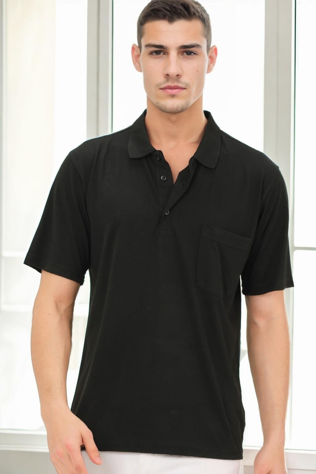 T0091 DEWBERRY MEN'S T-SHIRT-BLACK