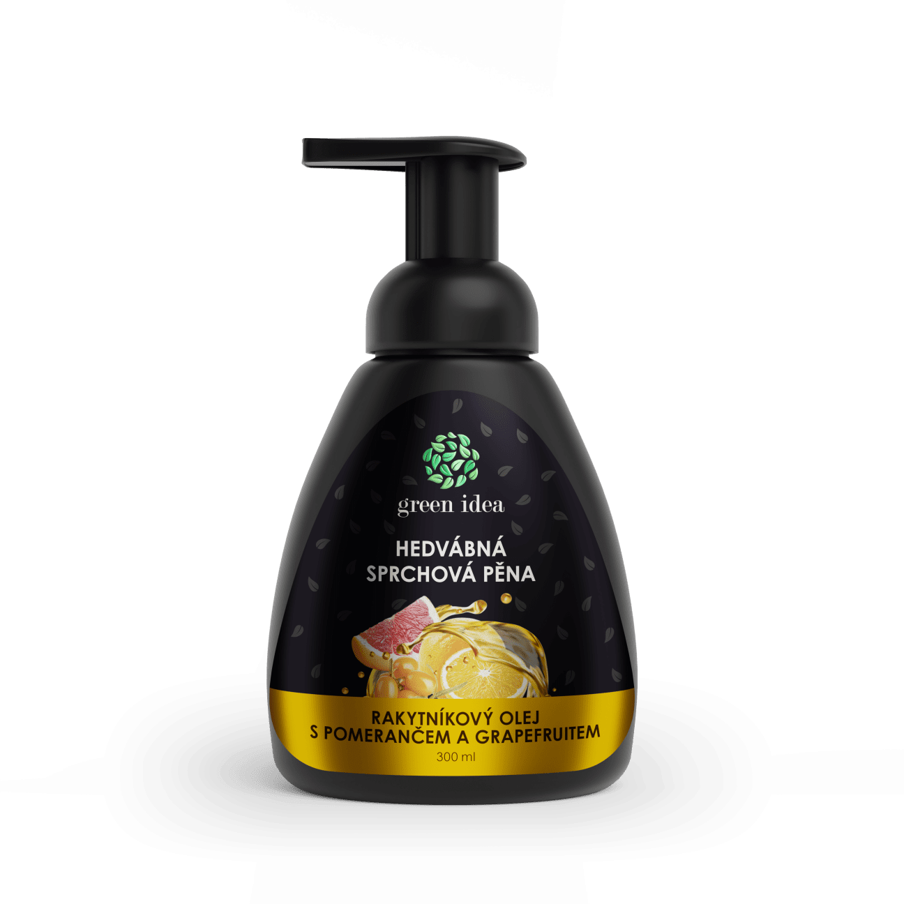 Hodvábna sprchová pena rakytníkový olej s pomarančom a grepom 300 ml - Green idea
