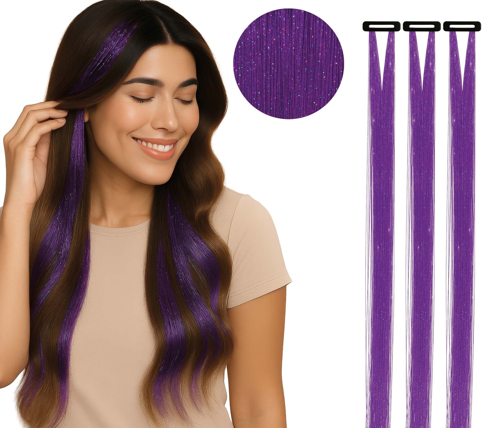 Guirca Príčesok do vlasov - fialový - KPop