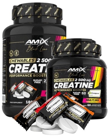 Amix black line creatine creapure 2 500 mg chewable tabs zero sugar