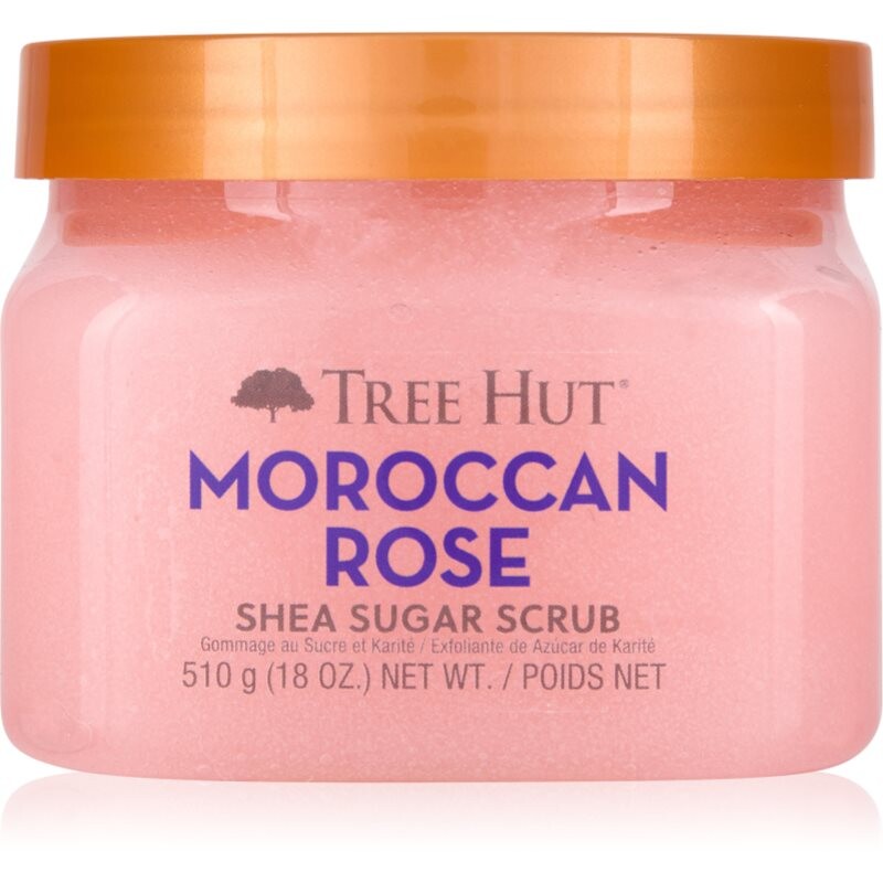 Tree Hut Shea Sugar Scrub Moroccan Rose cukrový peeling s bambuckým maslom 510 g