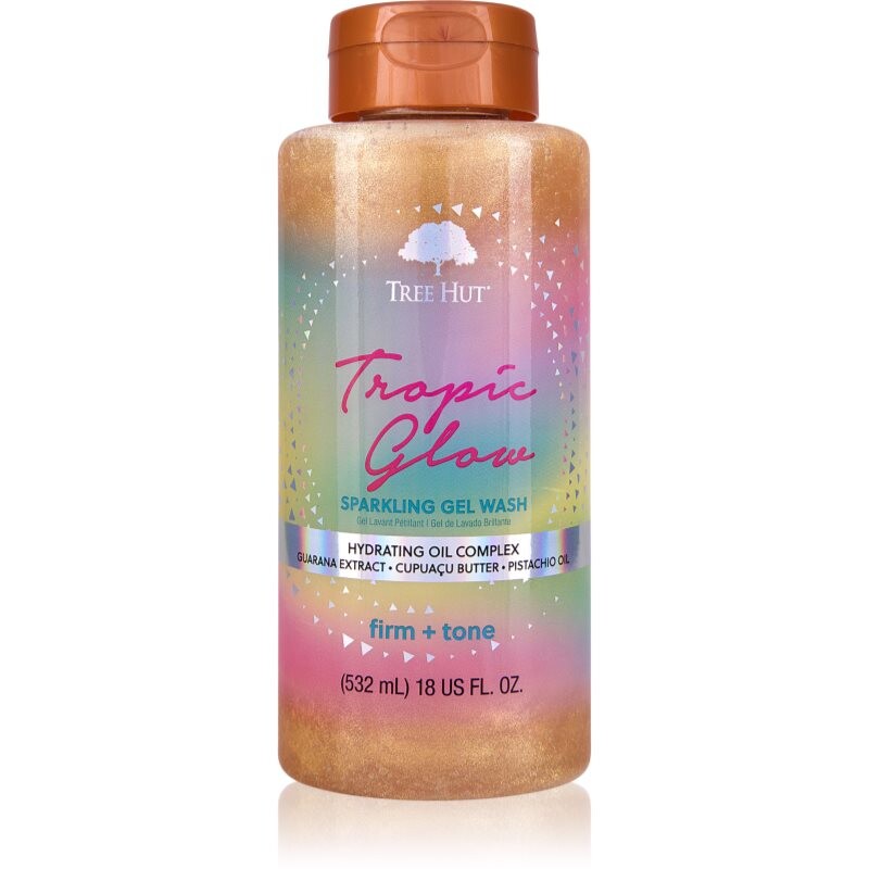 Tree Hut Tropic Glow Foaming Gel Wash hydratačný sprchový gél pre trblietavý lesk 532 ml