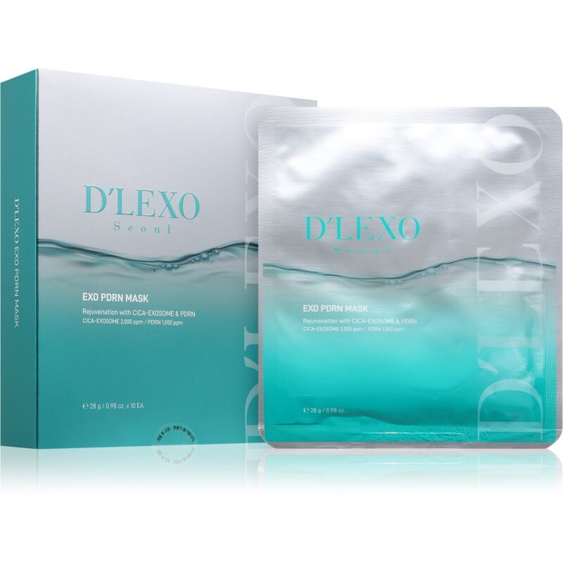 Dermaline D'LEXO Exo PDRN Mask plátenná maska s omladzujúcim účinkom 10x28 g