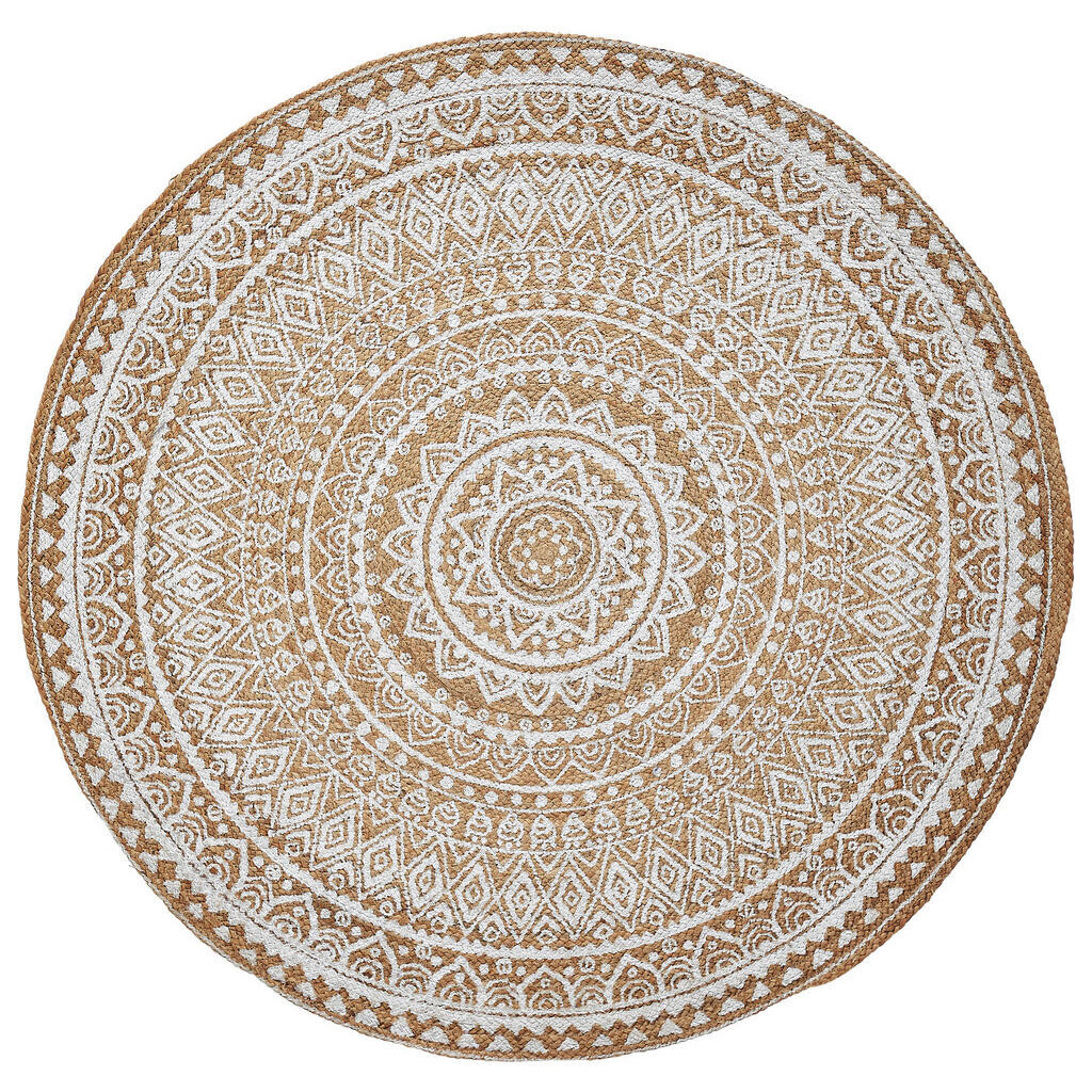 Linea Natura JUTOVÝ KOBEREC, 120 cm prírodná farba, biela