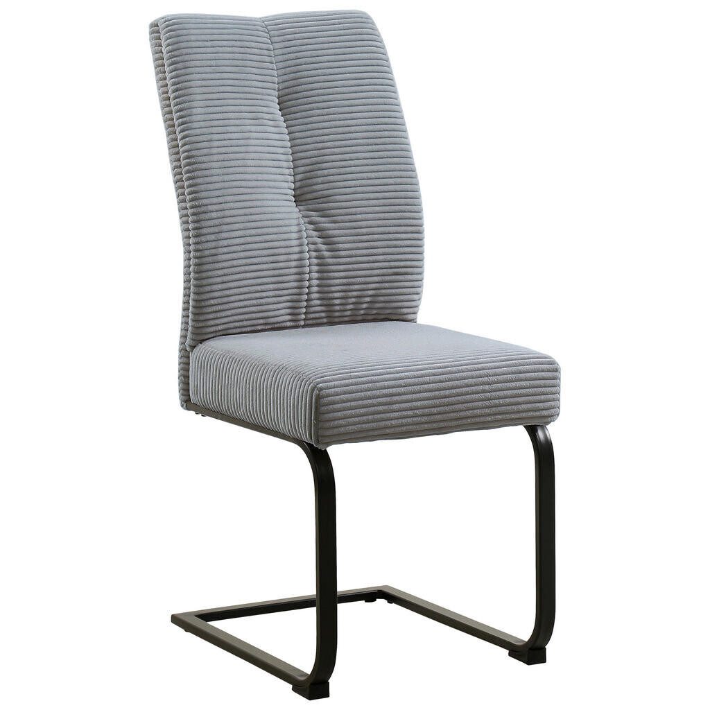 Carryhome STOLIČKA S PRUŽNÝM PODNOŽÍM, kord, sivá, čierna