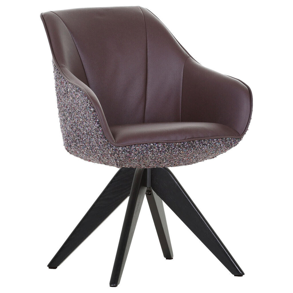 Landscape STOLIČKA S PODRÚČKAMI, ženilka, vzhľad kože, fialová