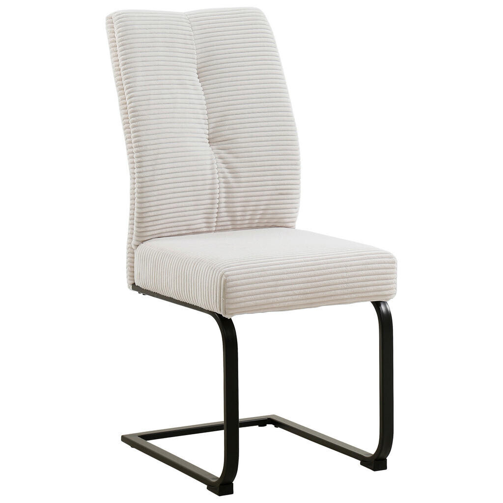 Carryhome STOLIČKA S PRUŽNÝM PODNOŽÍM, kord, krémová, čierna