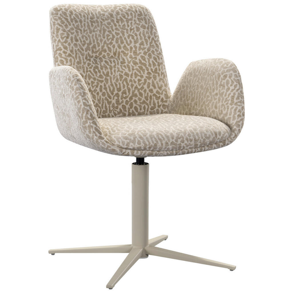 Lomoco STOLIČKA S PODRÚČKAMI, železo, mikrovlákno, taupe