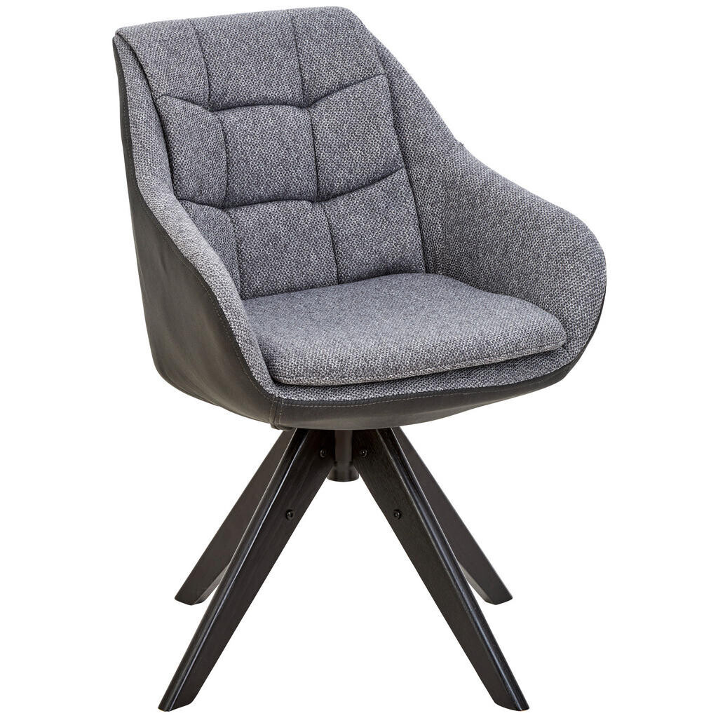 Landscape STOLIČKA S PODRÚČKAMI, tkaná textília, mikrovlákno, antracitová, sivá, čierna