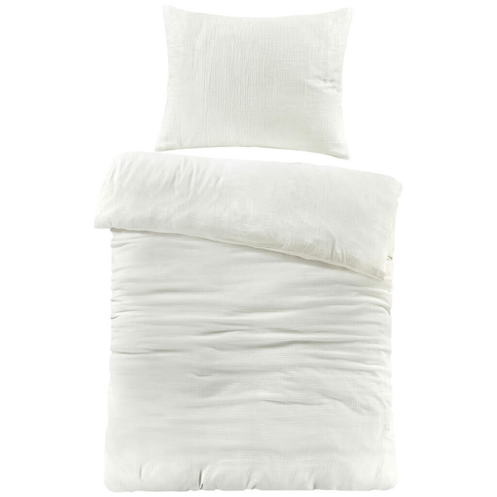 Novel OBOJSTRANNÁ POSTEĽNÁ BIELIZEŇ, renforcé, mušelín, perleťová, 140/200 cm