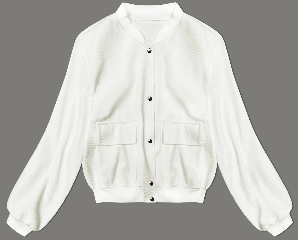 Vlnená bunda bomber (15687) ecru - Goodlooking M/L