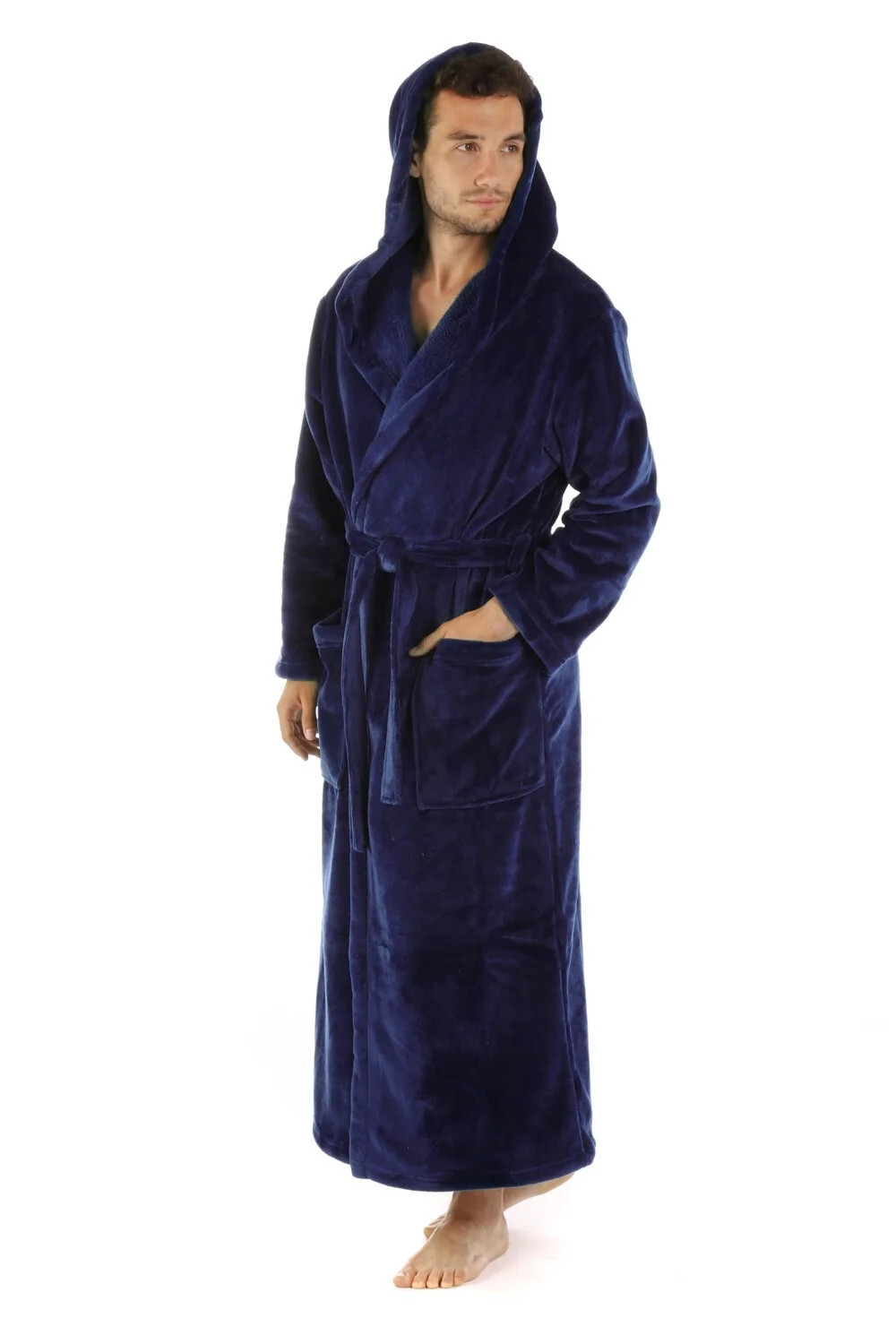 Pánsky župan Siena s kapucňou 3156 5952 midnight - Vestis XXL