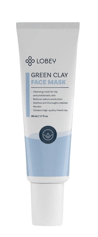 LOBEY Pleťová maska so zeleným ílom 50