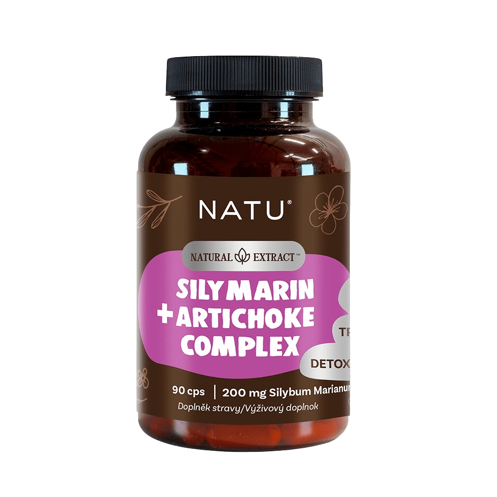 NATU Natural Extract, Pestrec extrakt (Silymarin 80 %) s artyčokom 90 kapsúl